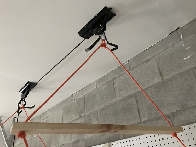 Diy Garage Ceiling Pulley Lift System, How To Build A Garage Pulley System