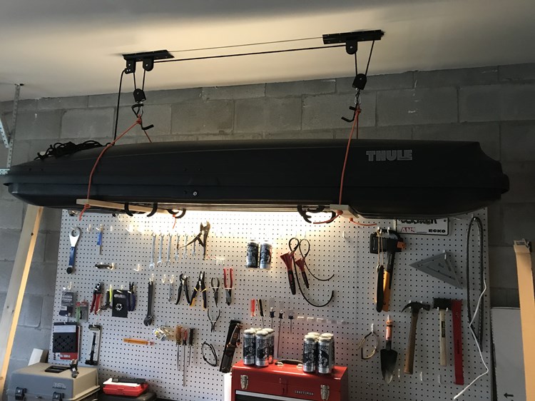 Diy Overhead Garage Storage Pulley System Garage Storage Lift